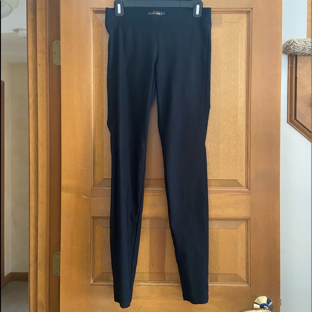 Makers USA MU stretch elastic waist straight leg pants color black size …